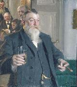 Anders Zorn A Toast in the Idun Society, oil painting